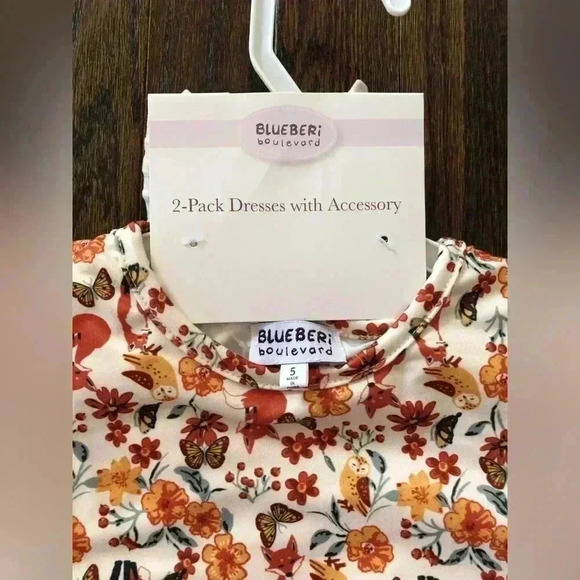 BlueBeri Boulevard Girl’s 5 3-piece set - 2 dresses/1 Headband - NWT!! - Picture 11 of 11